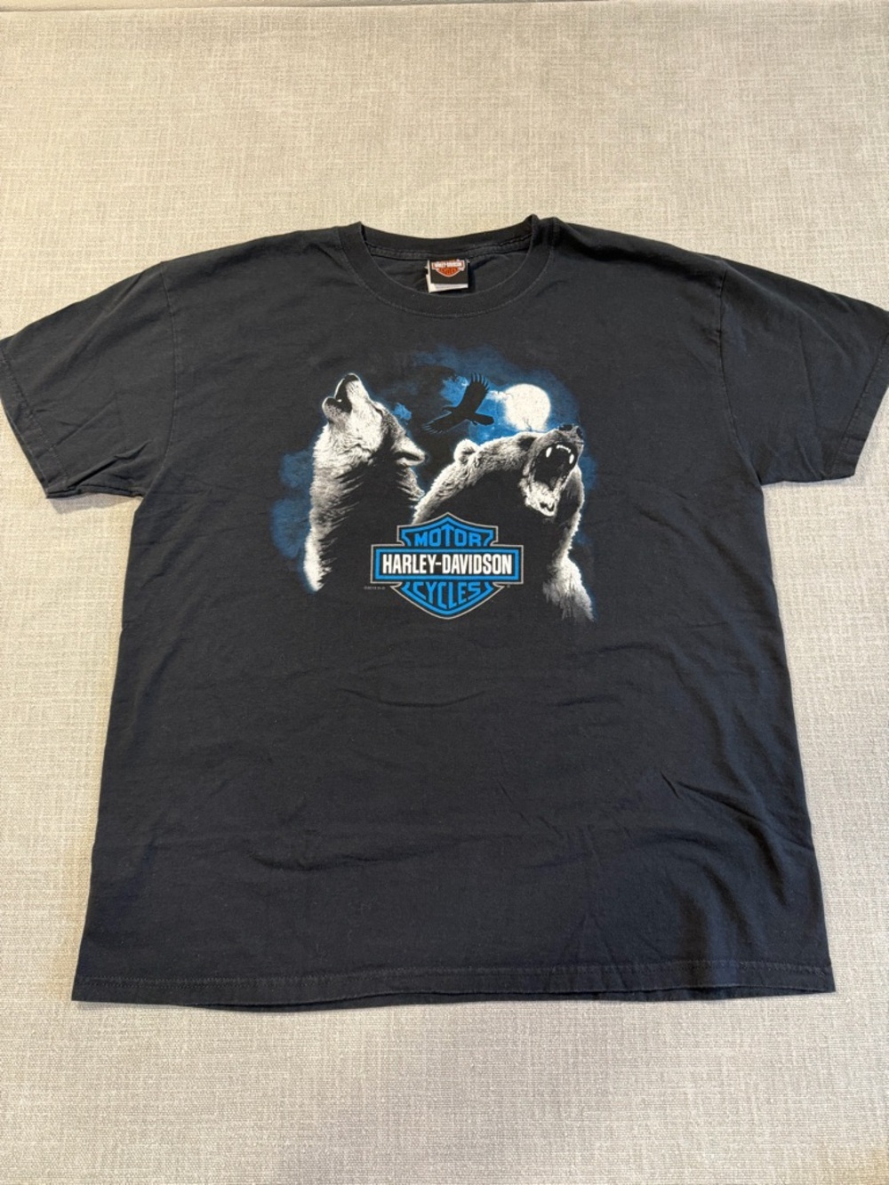 Harley-Davidson Y2K Anchorage Alaska XL T-Shirt Wolves Polar Bear Eagle Graphic